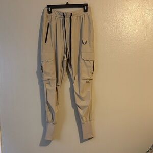 ASRV Men's Tetra-Lite Cargo High Rib Joggers Color Sand Smoke Size S